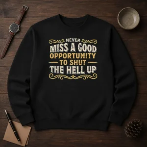 Hot Never Miss A Good Opportunity To Shut The Hell Up Sweater