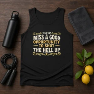 Hot Never Miss A Good Opportunity To Shut The Hell Up Tank Top