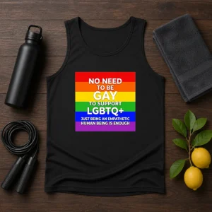 Hot No Need To Be Gay To Support LGBTQ Just Being An Empathetic Human Being Is Enough Tank Top