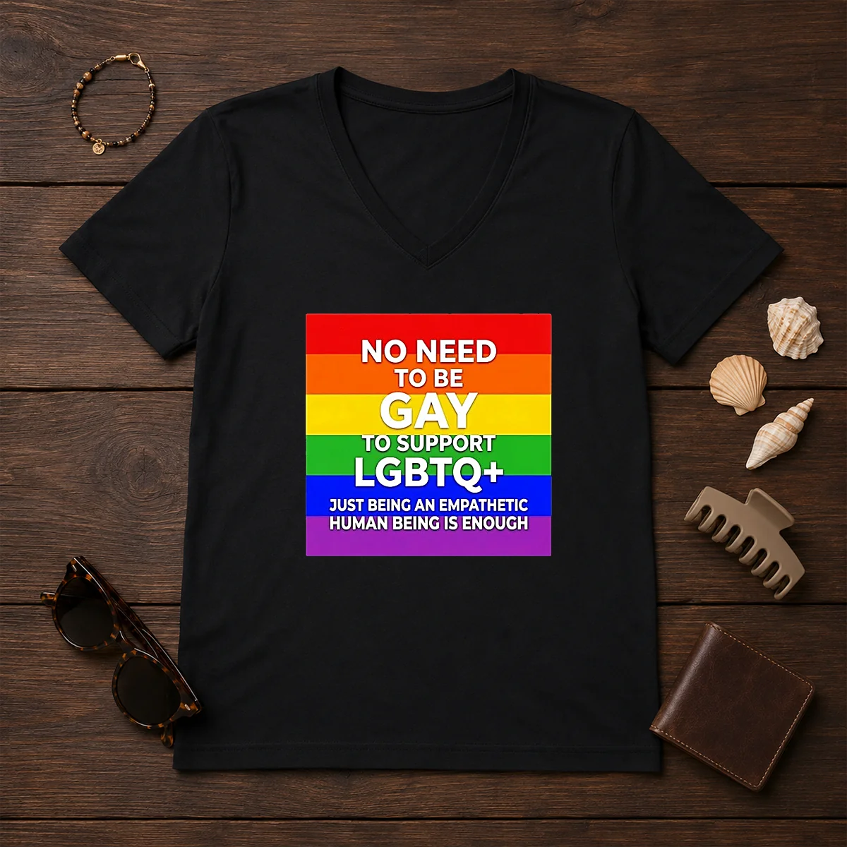 Hot No Need To Be Gay V-Neck Shirt Hot No Need To Be Gay V-Neck Shirt
