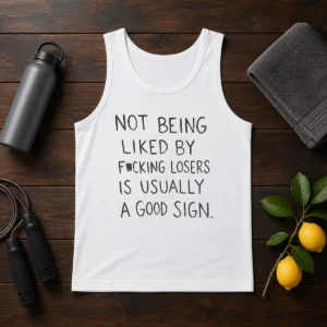 Hot Not Being Liked By Fucking Losers Is Usually A Good Sign Tank Top