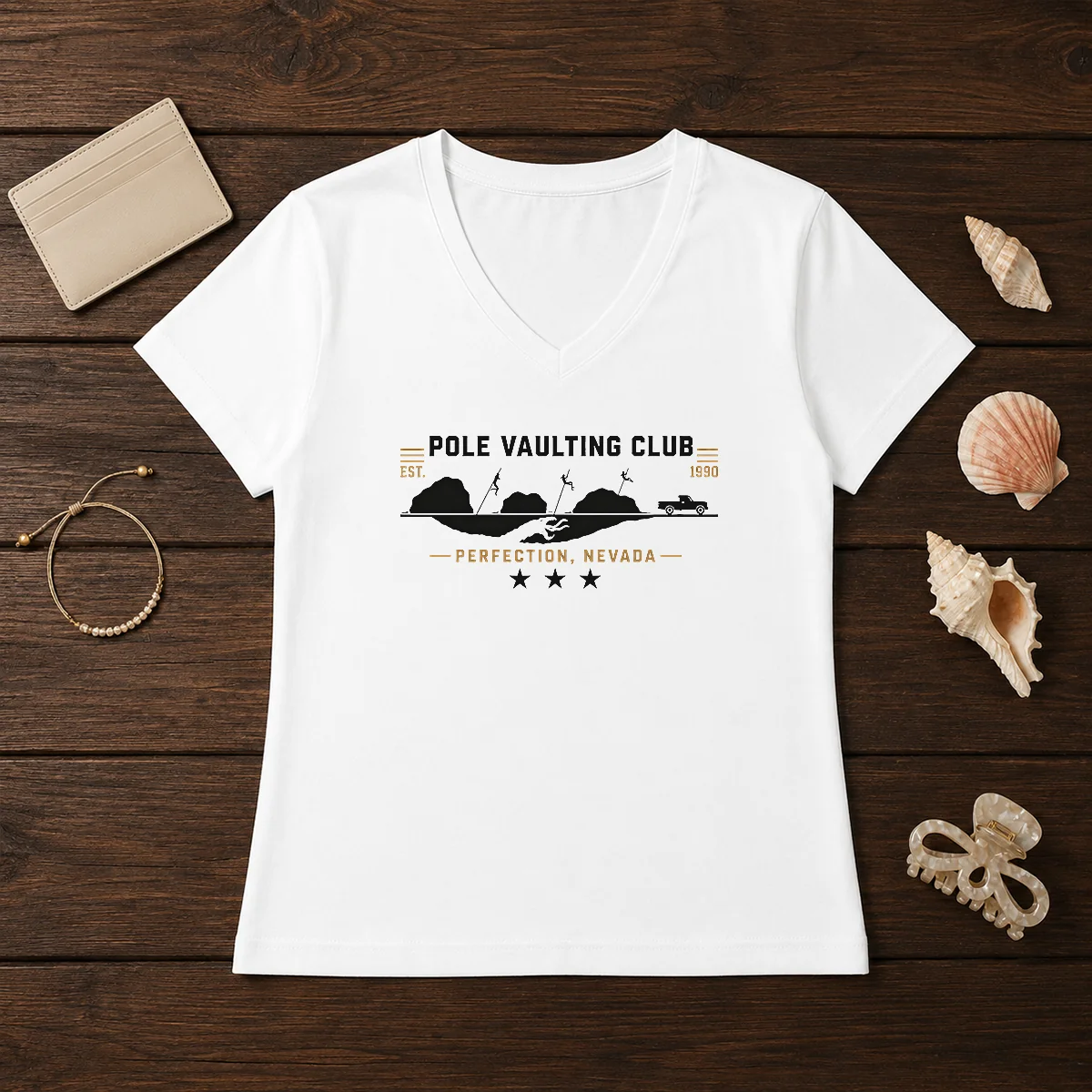 Hot Poler Vaulting Club Perfection Nevada V-Neck Shirt Hot Poler Vaulting Club Perfection Nevada V-Neck Shirt