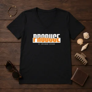 Hot Produce By Orange Crush Logo V-Neck Shirt