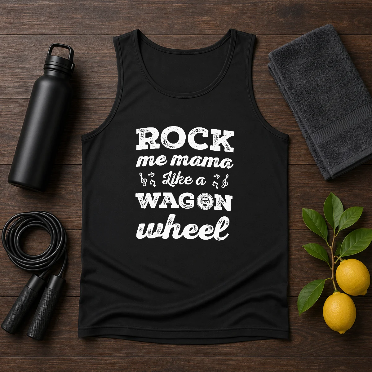 Hot Rock Me Mama Like A Wagon Wheel Country Music Tank Top