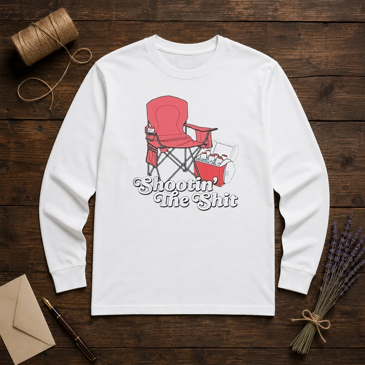 Hot Shooting The Shit Backyard BBQ Long Sleeve Shirt