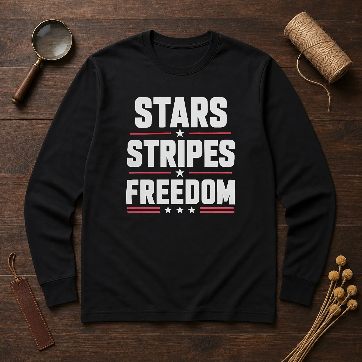 Hot Stars Stripes Freedom Fourth Of July Patriotic American Independence Day Long Sleeve Shirt