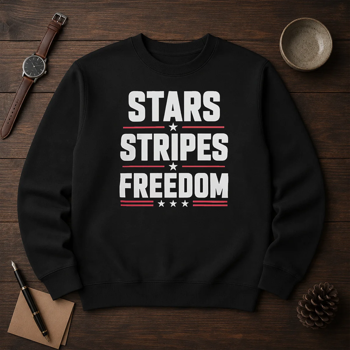 Hot Stars Stripes Freedom Fourth Of July Patriotic American Independence Day Sweater
