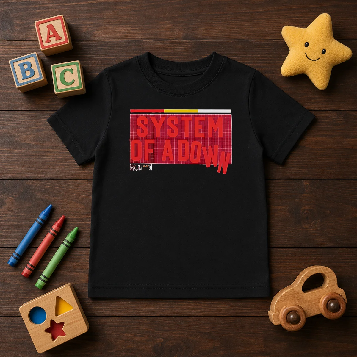 Hot System Of A Down Berlin Germany Olympiastadion On July 8 2026 Down Text Kids T-Shirt