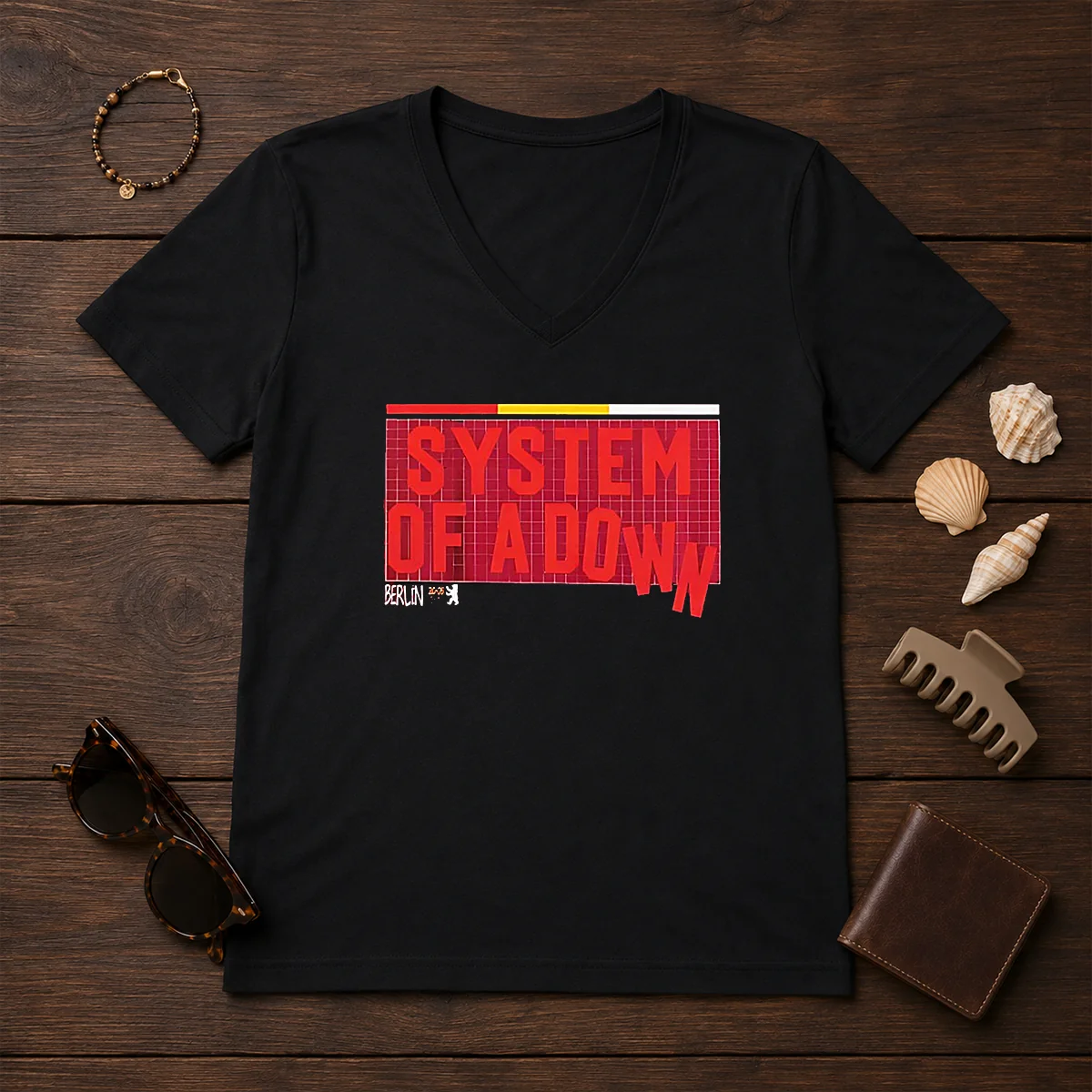 Hot System Of A Down Berlin V-Neck Shirt Hot System Of A Down Berlin V-Neck Shirt