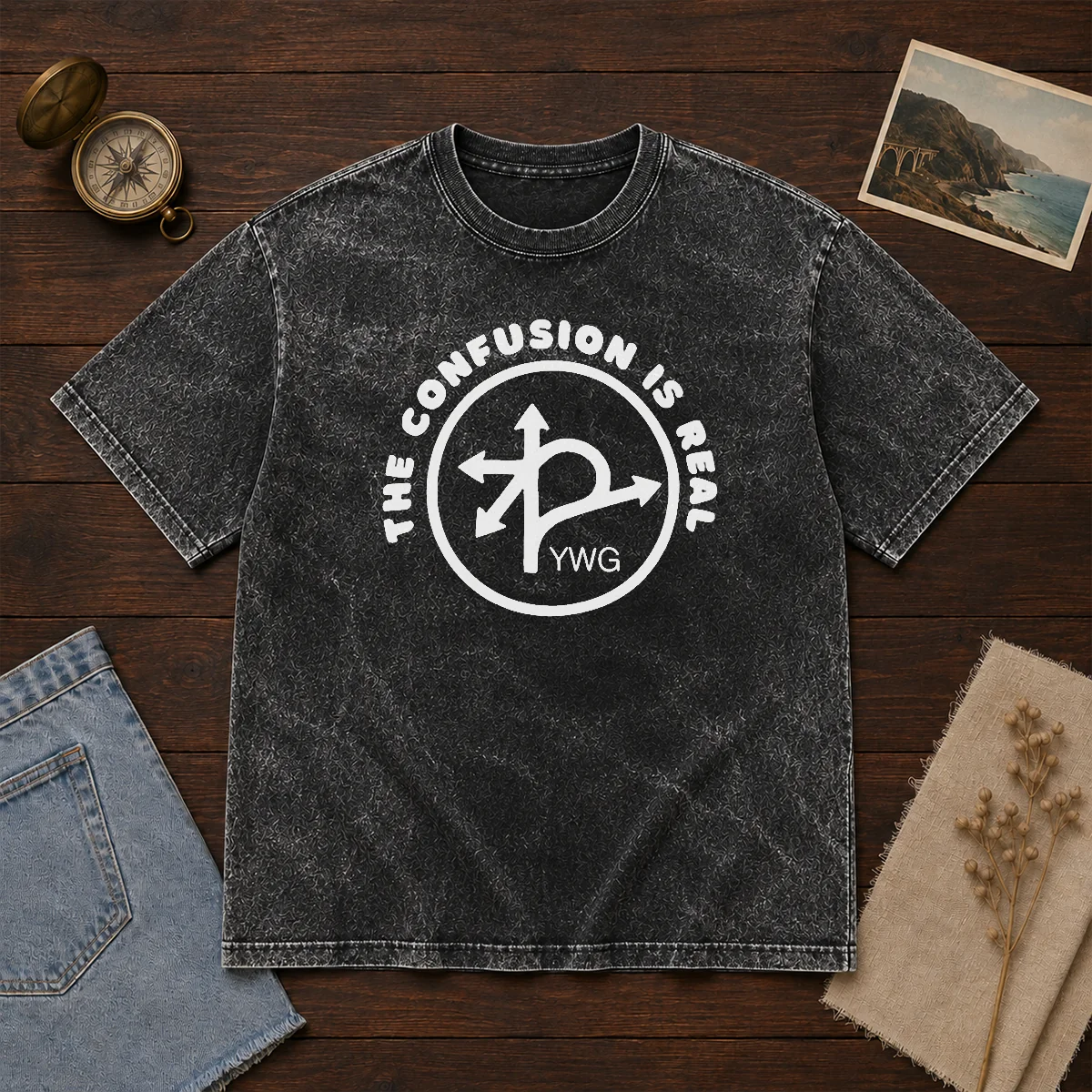 Hot The Confusion Is Real YWG Airport Travel Washed T-Shirt