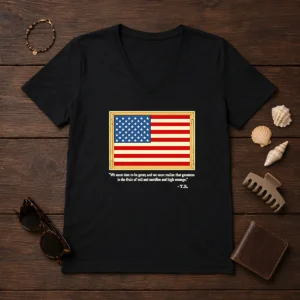 Hot Theodore Roosevelt We Must Dare To Be Great And We Must Realize That Greatness V-Neck Shirt