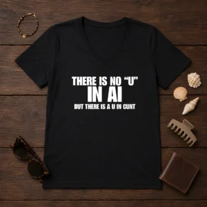 Hot There Is No U In AI But There Is A U In Cunt V-Neck Shirt