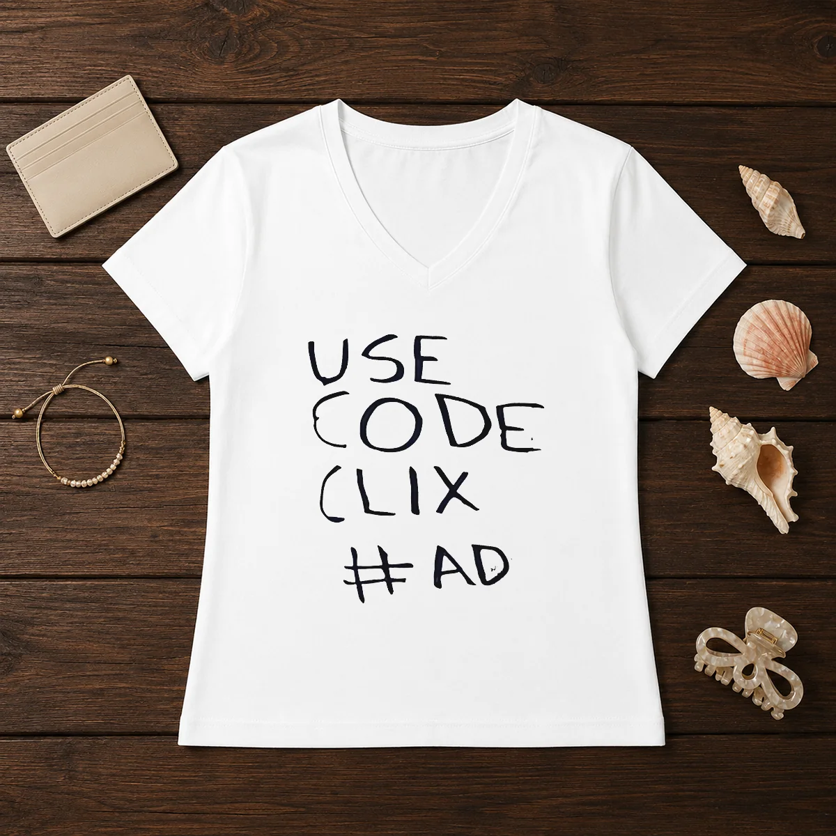 Hot Use Code Clix V-Neck Shirt Hot Use Code Clix V-Neck Shirt