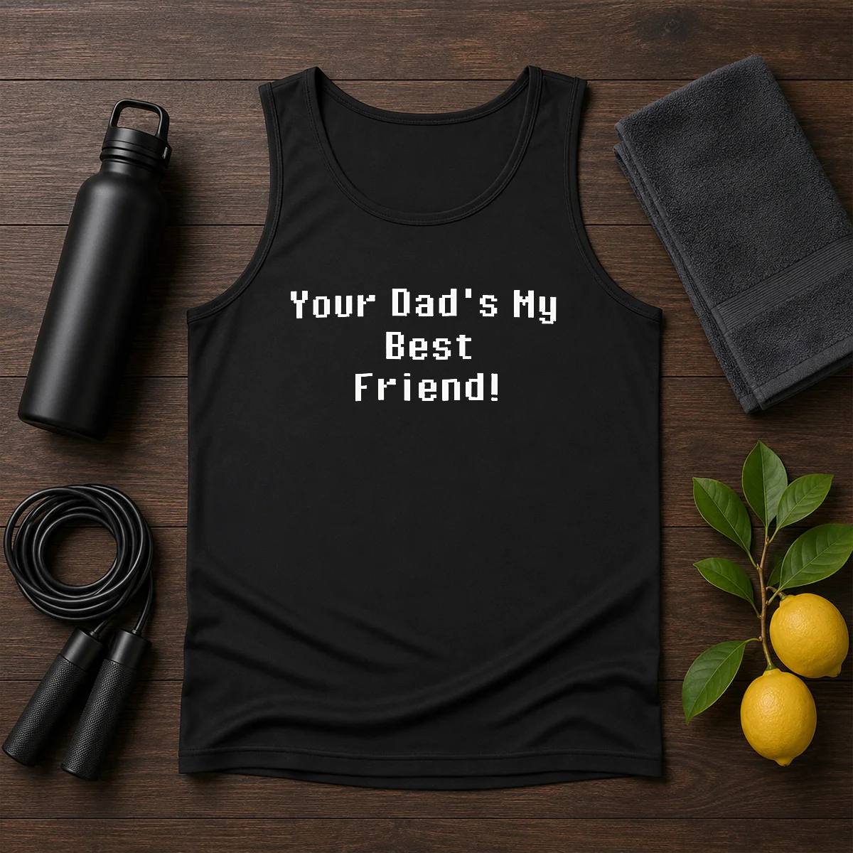 Hot Your Dad'S My Best Friend Slogan Funny Quote Tank Top