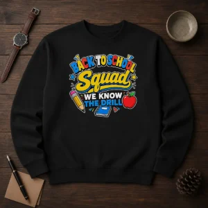 Nice Back To School Group Cartoon For Kids Sweater