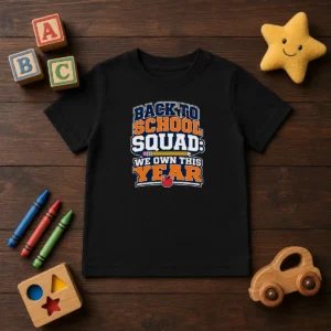 Nice Back To School Typography For Proud Squad Members Kids T-Shirt