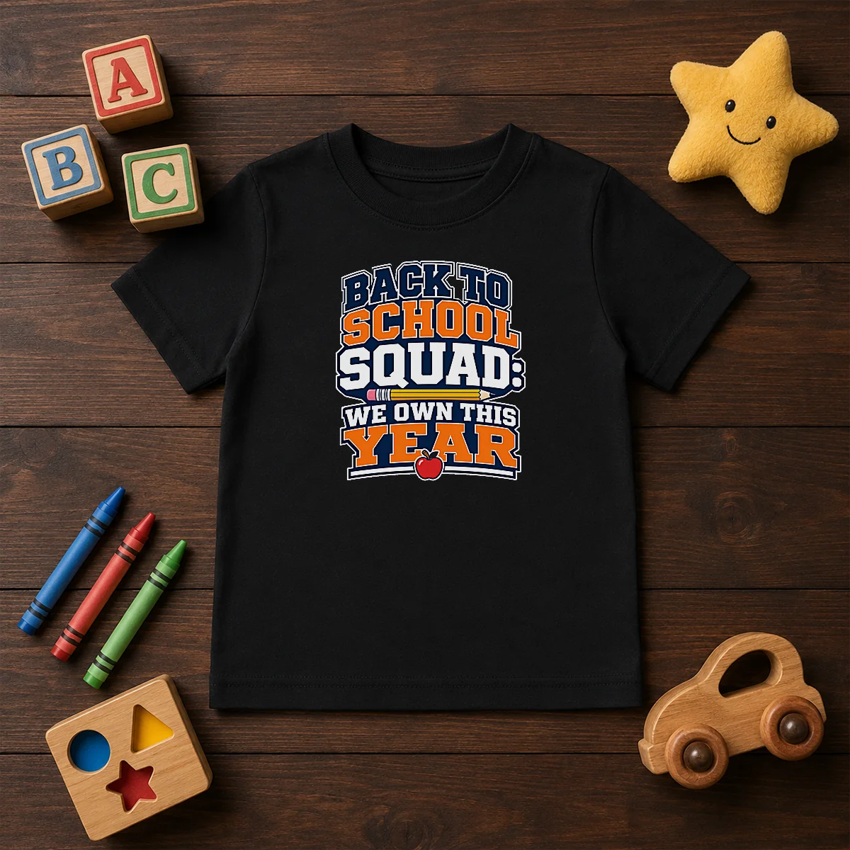 Nice Back To School Typography For Proud Squad Members Kids T-Shirt