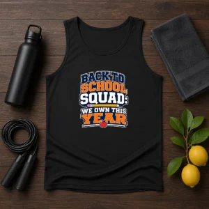 Nice Back To School Typography For Proud Squad Members Tank Top