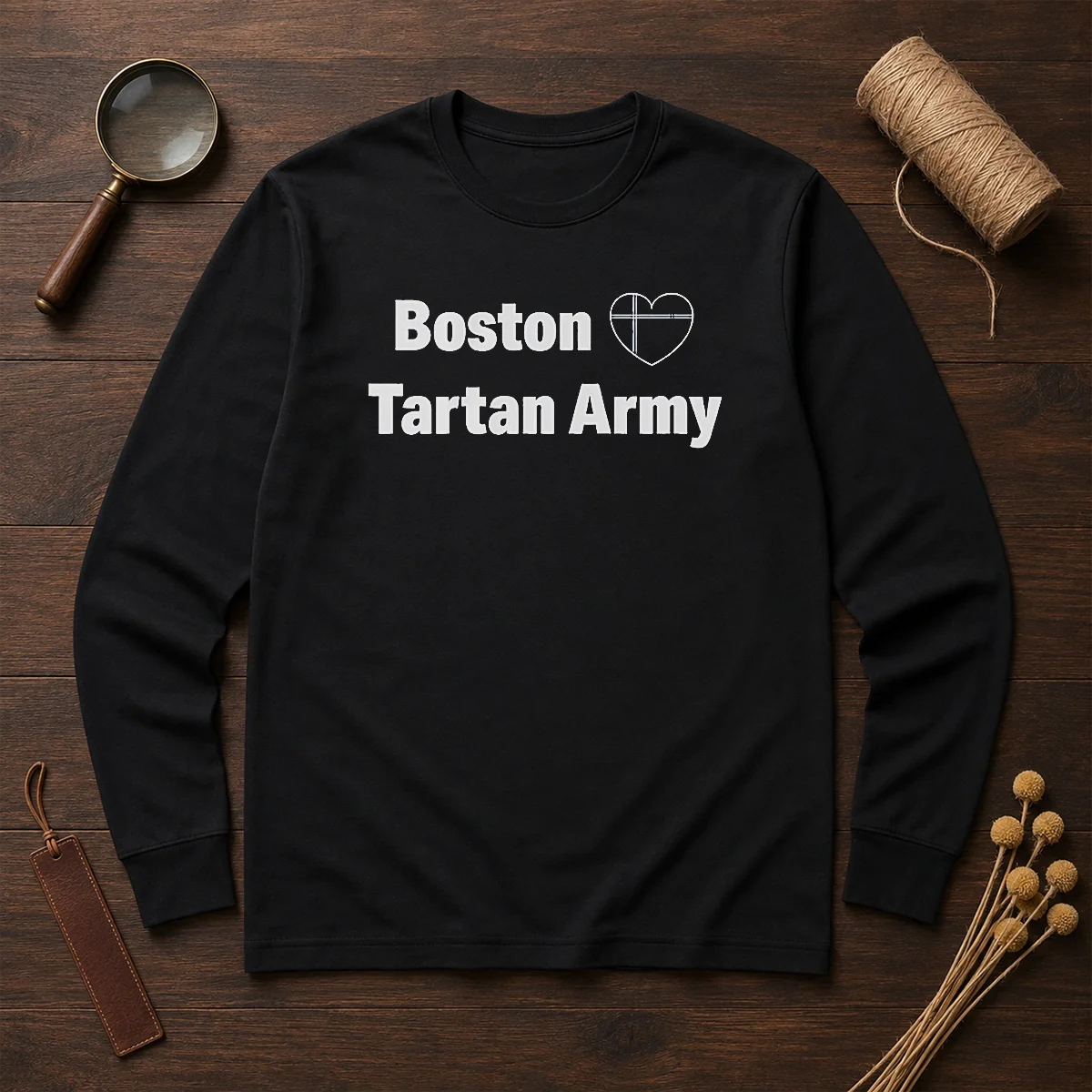 Nice Boston Tartan Army I Love Scotland Soccer National Team Supporters Long Sleeve Shirt