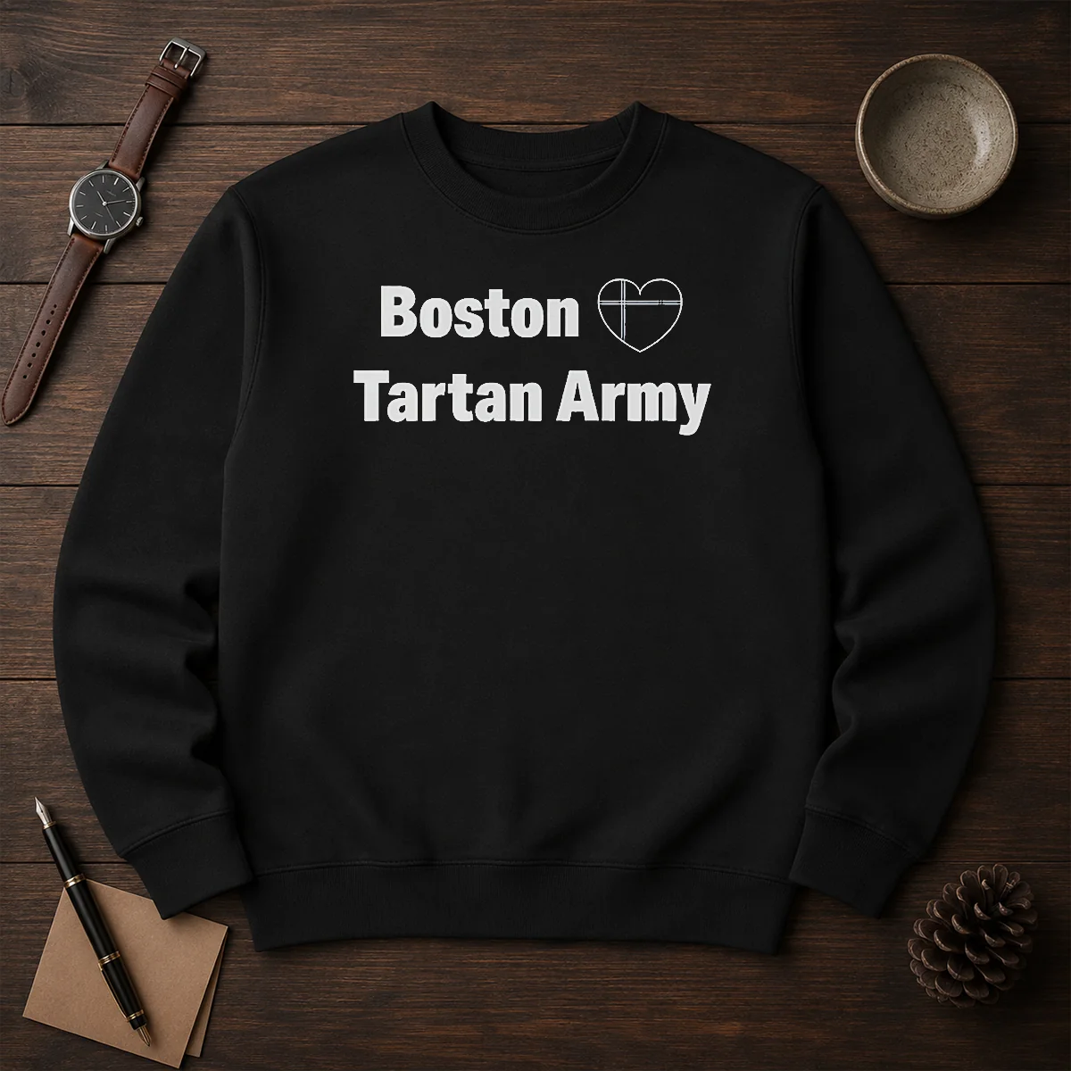 Nice Boston Tartan Army I Love Scotland Soccer National Team Supporters Sweater