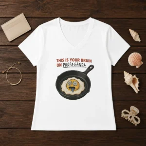 Nice Fried Egg This Is Your Brain On Propaganda V-Neck Shirt