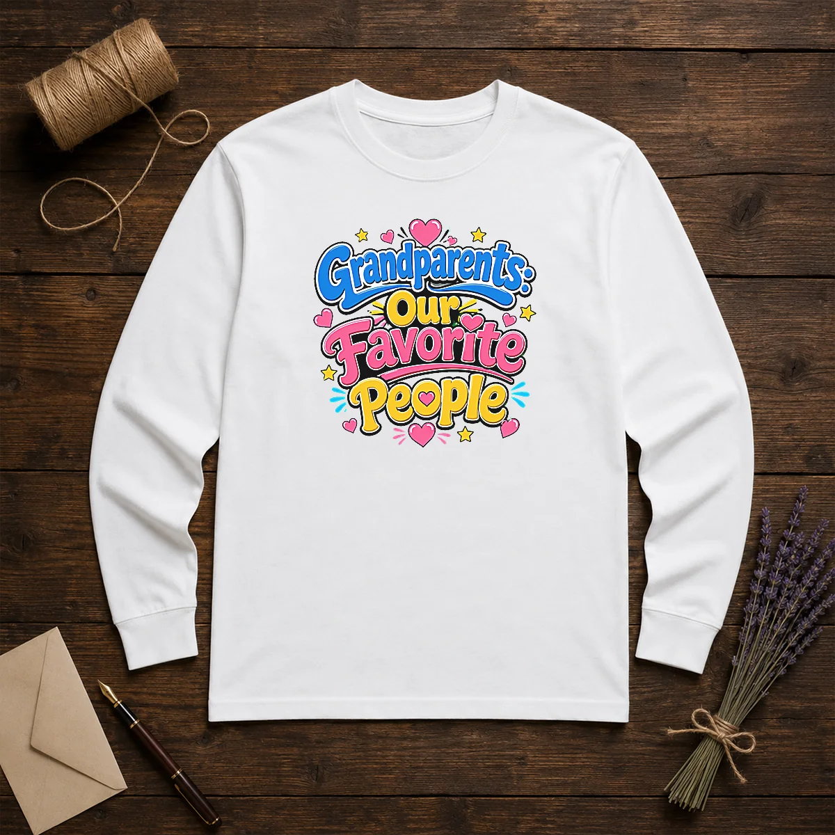 Nice Grandparents Day Love Cartoon Long Sleeve Shirt