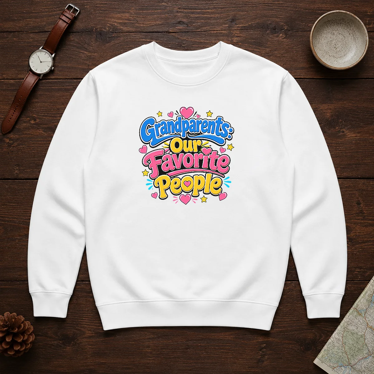 Nice Grandparents Day Love Cartoon Sweater