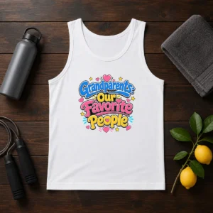 Nice Grandparents Day Love Cartoon Tank Top