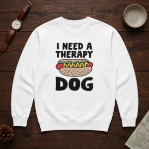Nice I Need A Therapy Dog Illustration Sweater