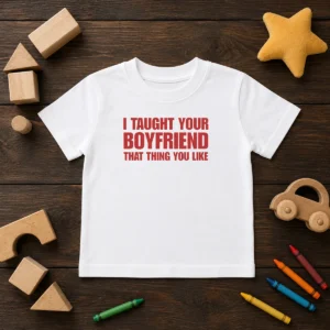 Nice I Taught Your Boyfriend That Thing You Like Kids T-Shirt