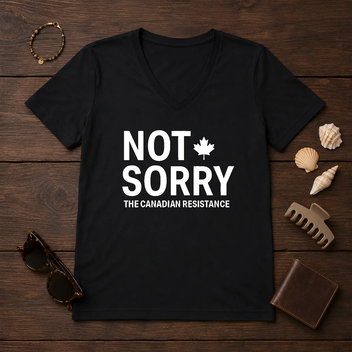 Nice Not Sorry The Canadian Resistance V-Neck Shirt Nice Not Sorry The Canadian Resistance V-Neck Shirt