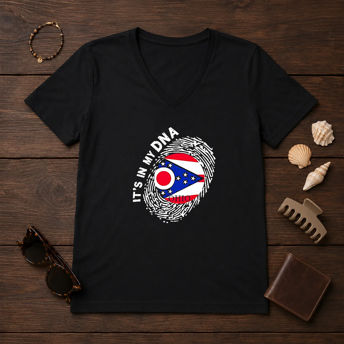 Nice Ohio It'S In My DNA V-Neck Shirt Nice Ohio It'S In My DNA V-Neck Shirt