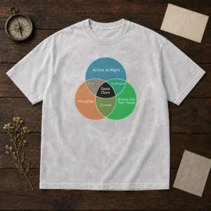 Nice Social Energy Venn Diagram printed on a soft washed t shirt in a relaxed fit