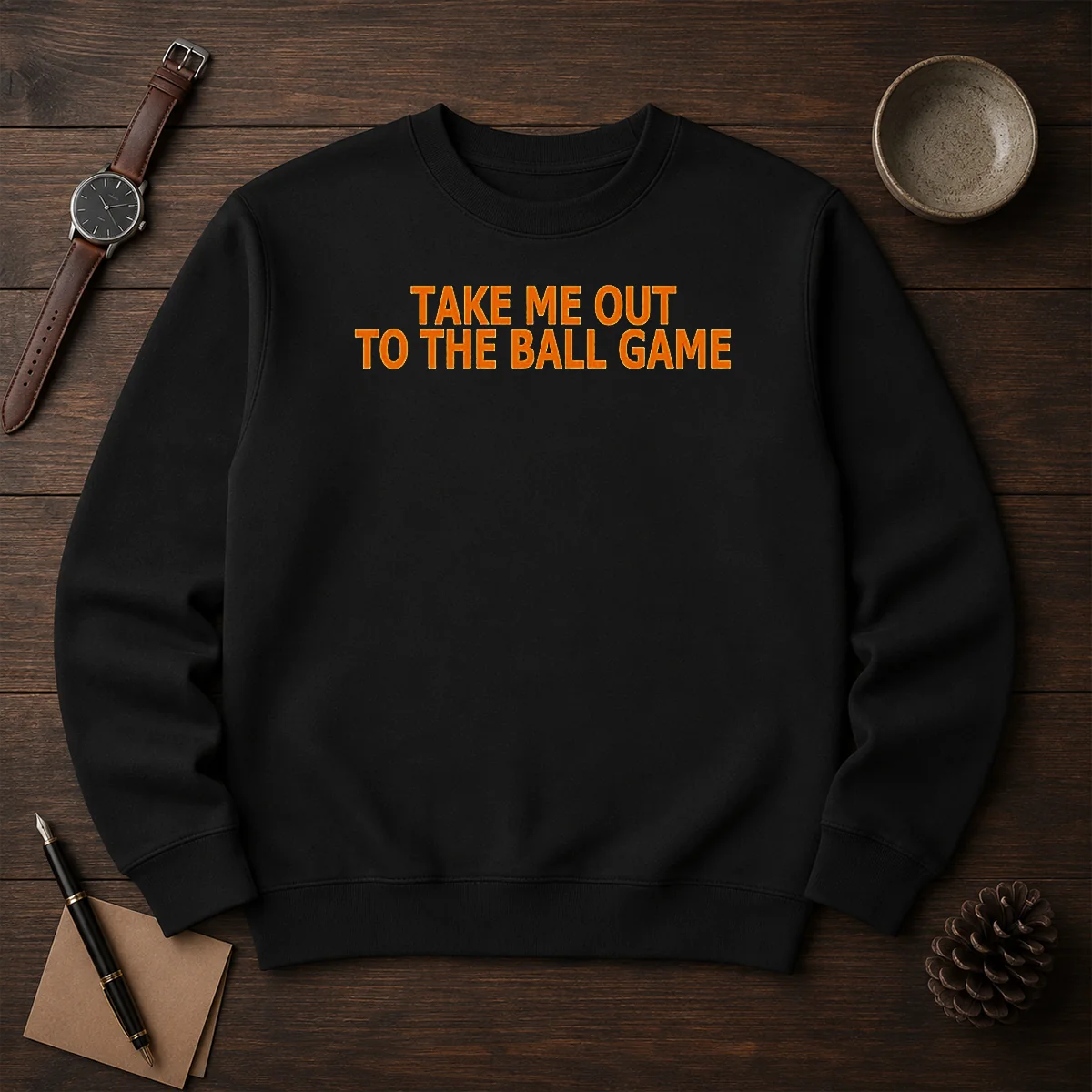 Nice Take Me Out To The Ball Game Baseball Stadium Sweater
