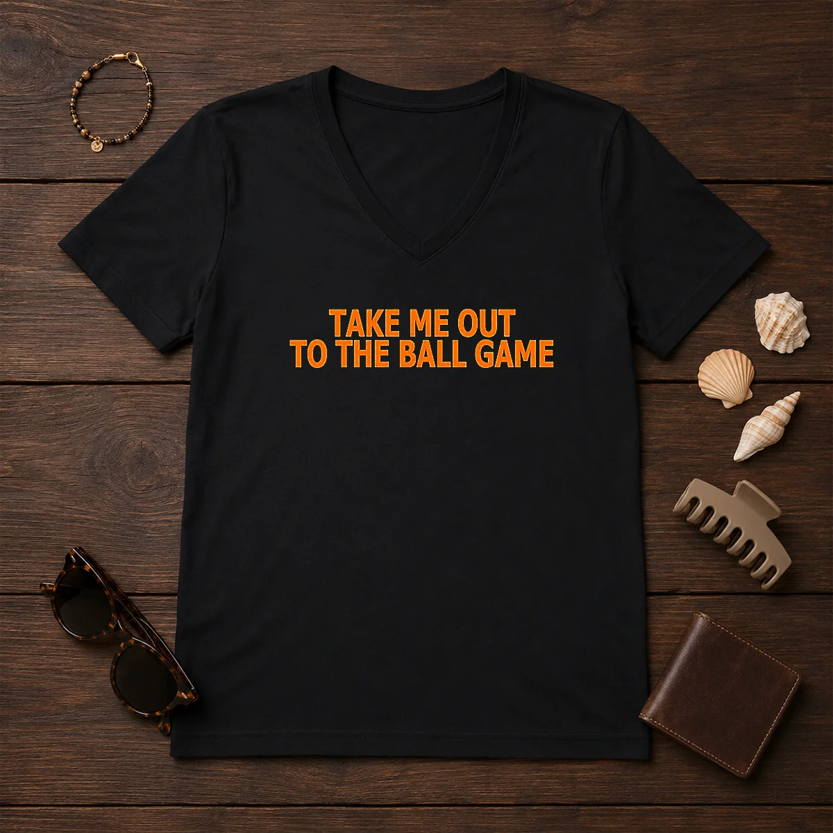 Nice Take Me Out To The V-Neck Shirt Nice Take Me Out To The V-Neck Shirt