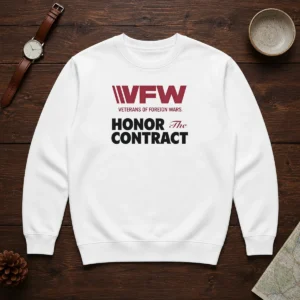 Nice VFW Veterans Of Foreign Wars Honor The Contract Logo Sweater