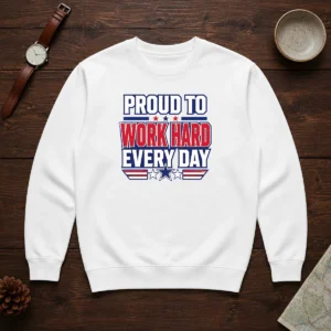 Official American Labour Day Proud Worker Typography Sweater