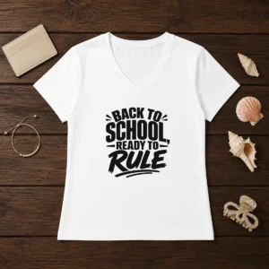 Official Back To School Ready To Rule Silhouette V-Neck Shirt