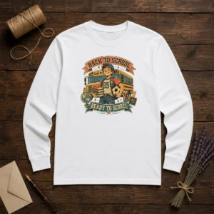 Official Back To School Vintage Soccer Spirit Long Sleeve Shirt