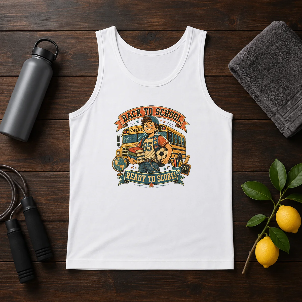 Official Back To School Vintage Soccer Spirit Tank Top