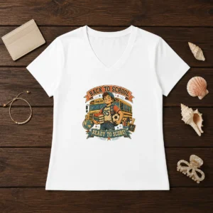 Official Back To School Vintage Soccer Spirit V-Neck Shirt