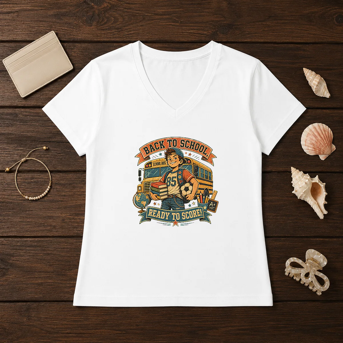 Official Back To School Vintage Soccer V-Neck Shirt Official Back To School Vintage Soccer V-Neck Shirt