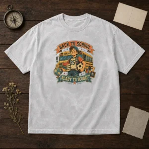 Official Back To School Vintage Soccer Spirit Washed T-Shirt
