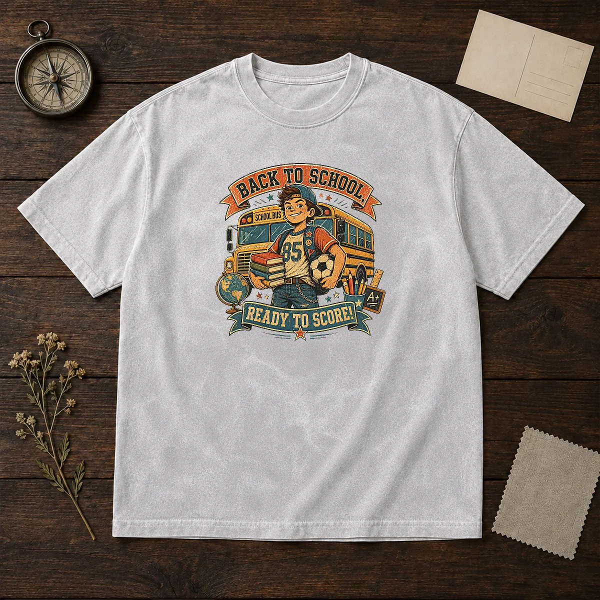 Official Back To School Vintage Soccer Spirit Washed T-Shirt