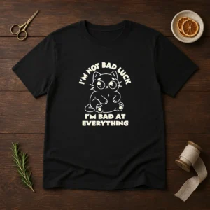Official Black Cat I'M Not Bad Luck I'M Bad At Everything