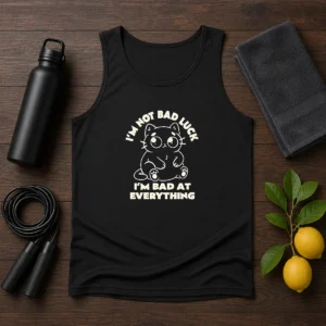 Official Black Cat I'M Not Bad Luck I'M Bad At Everything Tank Top