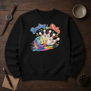 Official Bowling For Strike Watercolor Sweater