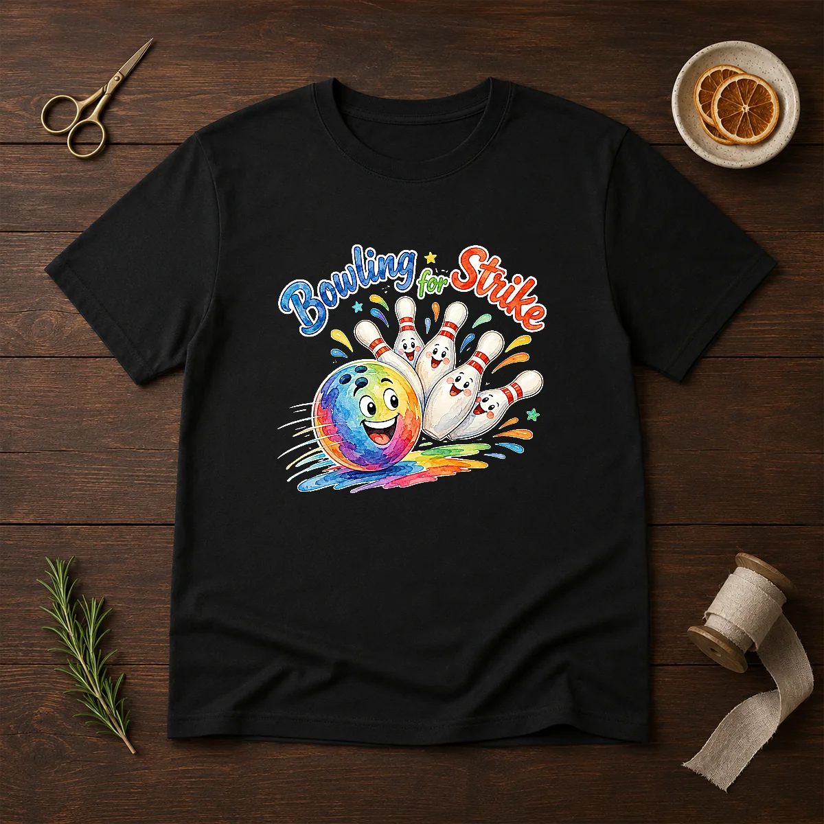 Official Bowling For Strike Watercolor Shirt Official Bowling For Strike Watercolor Shirt