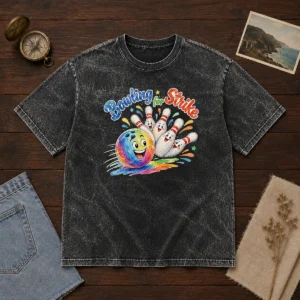 Official Bowling For Strike Watercolor Washed T-Shirt