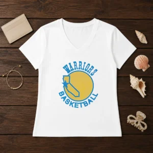 Official Golden State Warriors NBA Warriors Basketball Logo V-Neck Shirt